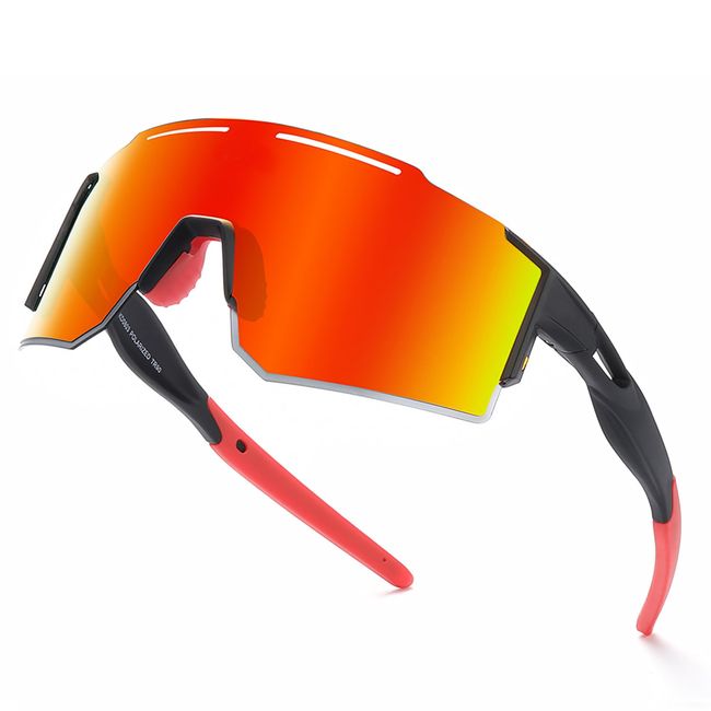 IPROHDCAM Sportbrille Fahrradbrille Sonnenbrille für Herren und Damen TR90 UV400 Schutz Windschutz Radsportbrille für Outdooraktivitäten Autofahren Fischen Laufen Wandern (C5)