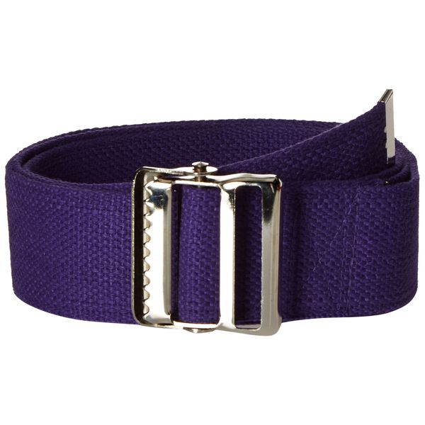 Prestige Medical Cotton Gait Belt with Metal Buckle, Purple