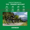 CONTEC Trident Ratchet 10 in 1 Bicycle Multi Tool Repair Kit Mini Tool Multi-Purpose Hex Socket Screwdriver