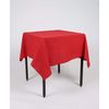 Hope Textiles Red 48" x 48" (121cm) Small Square Fabric TABLECLOTH/TABLE CLOTH (Polyester, not cotton)