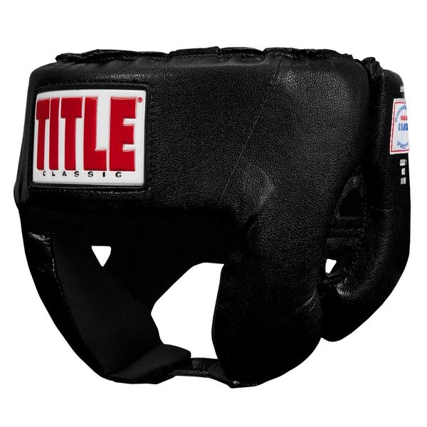 TITLE Boxing Classic USA Boxing Competition Headgear (Open Face), Black, Medium