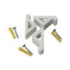 Jabtek Wall Mount Compatible With PS4 Console Original (Set of 3) Bracket Holder - White