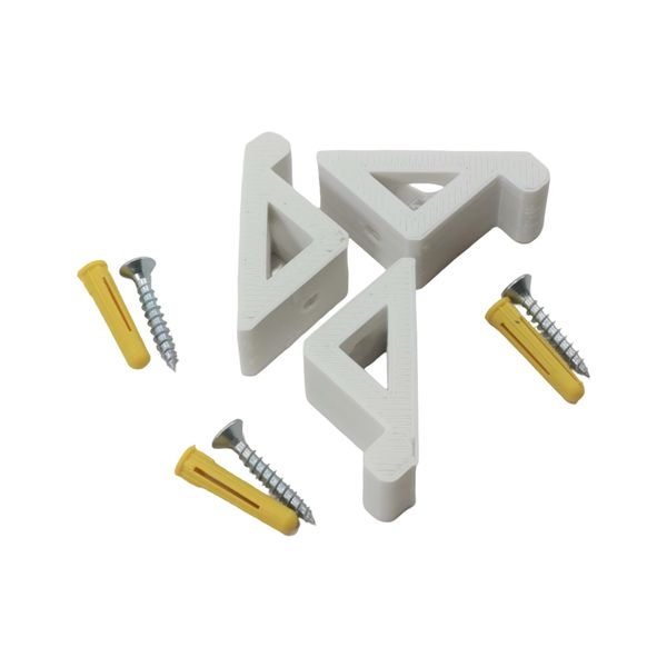 Jabtek Wall Mount Compatible With PS4 Console Original (Set of 3) Bracket Holder - White