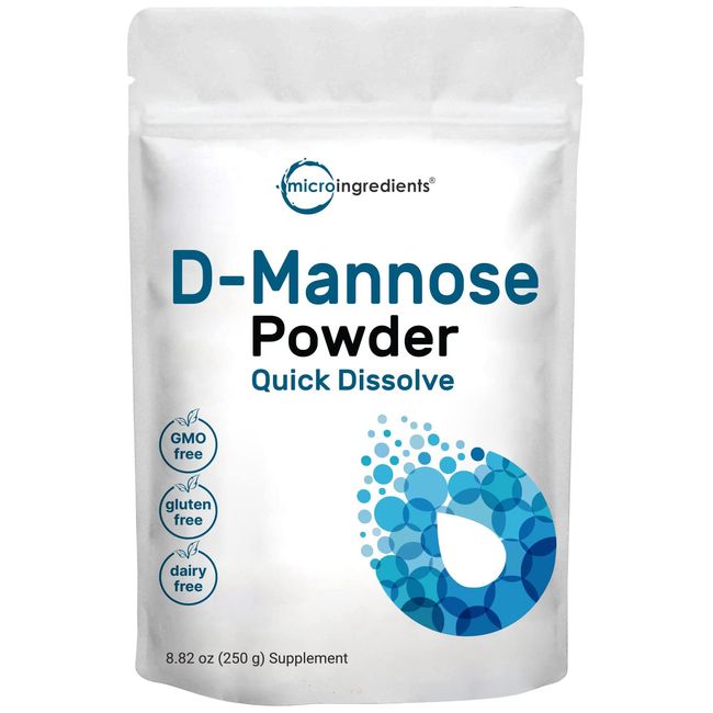 D Mannose Powder, 8.8 Ounce, Pure Mannose Supplement, Quick Water Soluble, Suppo