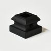 Matte Black "Enfield" Rope Twist Stair Spindle - with Embedded Landing Brackets