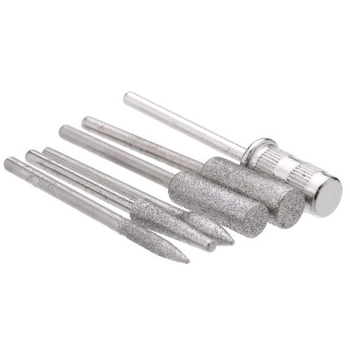 6pc Nail Art Drill Bits and Sanding Bands Compatible for AIRSEE/MelodySusie/OVX/JEWHITENY/COSITTE Electric Nail Drill, 3/32 inch Nail Bits for Nail Drill