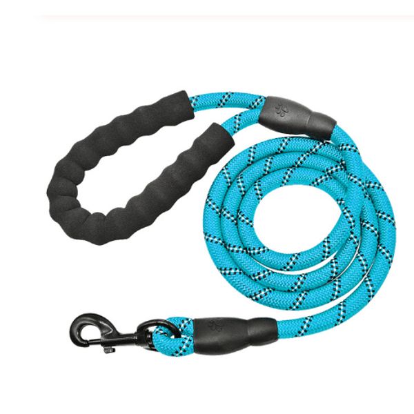 Reflective Comfort Leash - Premium Nylon Dog Leash For Walking And Training - Ultimate Pet Safety And Control - Blue