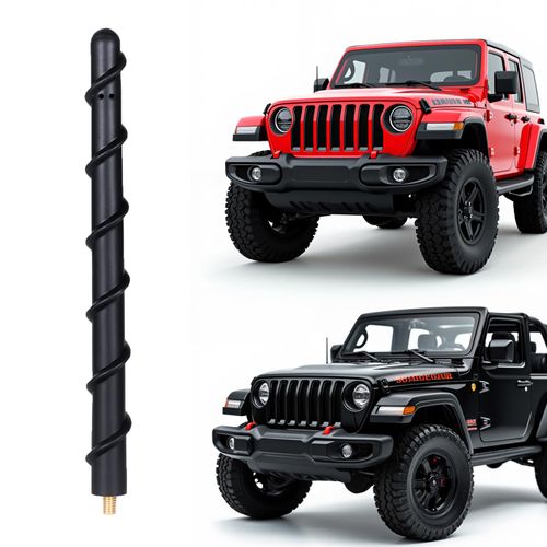 Acdogeer Antenna Compatible with Jeep Wrangler All Models 2007-2025 & Jeep Gladiator 2020-2025, Internal Copper Coil for Enhanced Reception, 7 inches Flexible Rubber Antenna Replacement