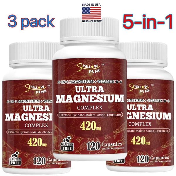 3 pack , 5-in-1 Ultra Magnesium Complex Plus Vitamin B6