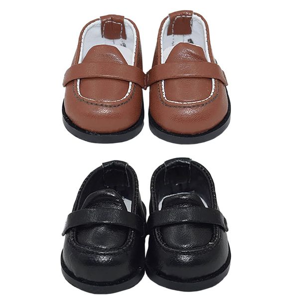 niannyyhouse 7.9 inches (20 cm) Doll Shoes, For Stuffed Toys, Uniform Shoes, Leather Shoes x 2, Cotton Doll Shoes, 2-Piece Set, Shoe Length: 2.2 inches (5.5 cm), Doll Baby Shoes, Dress Up