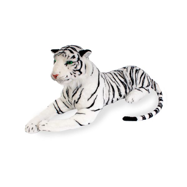 Real Planet 10" Tiger Stuffed Animal - Cute Tiger Plush Animal, Realistic Stuffed Animals Stuffed Tiger Plush Toys, Wild Life Tiger Toy (Tiger White, 10")