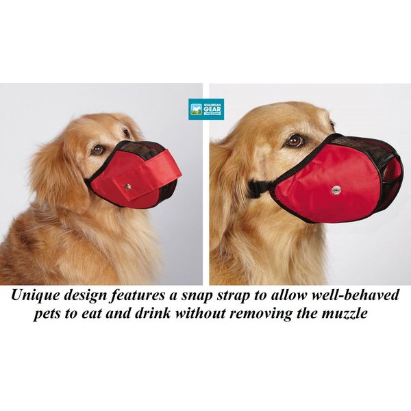 Guardian Gear XL NO BITE DOG MUZZLE COMFORT MESH Fabric EZ-Fit*GROOMING*TRAINING