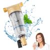 Spin-Down Sediment Water Filter, Reusable Front Cleaner, Copper Pre-Filter, Backwash, Remove Rust Sediment, Built-in Housing Scraper (1/2 Inch External Thread)