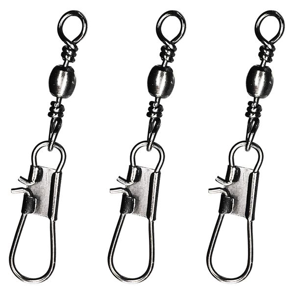 YOTO Ball Bearing Fishing Snap Swivels Fishing Swivels with Coastlock Snap Stainless Steel Swivels Saltwater Corrosion Resistance Barrel Swivel for Freshwater Fishing,10#