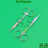 Set of 2 MULTI TITANIUM RAINBOW COLOR Iris Micro Scissors 4.5" Straight + Curved