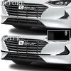 BOGAR TECH DESIGNS Middle Front Chrome Delete Overlay Compatible with Hyundai Sonata 2020-2023, Gloss Black