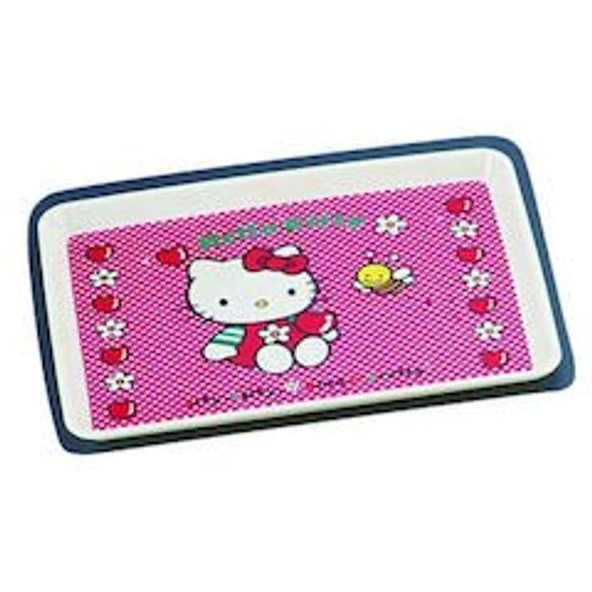 Daiwa (Two Japanese) melamine Kids Dinnerware "New Kitty" FRP Tray (Gingham)