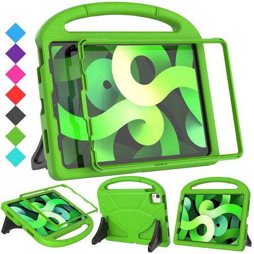 SUPLIK Kids Case for iPad Air 5th/4th Generation (10.9 inch,2022/2020), Built with Screen Protector, iPad Air 5 Kidproof Case with Handle Stand for Apple iPad Air Gen 4/5&Pro 11 Old Version, Green