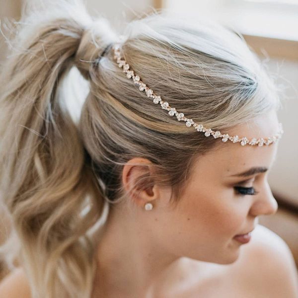 Asphire Vintage Crystal Headband with Side Combs Sparkling Rhinestone Head Chain Iced Out Hair Vine Prom Party Festival Hair Accessories for Women, Silver