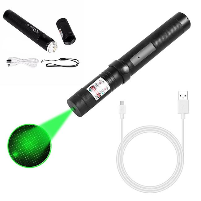 303 Green Laser Pointer 5mW USB Rechargeable 