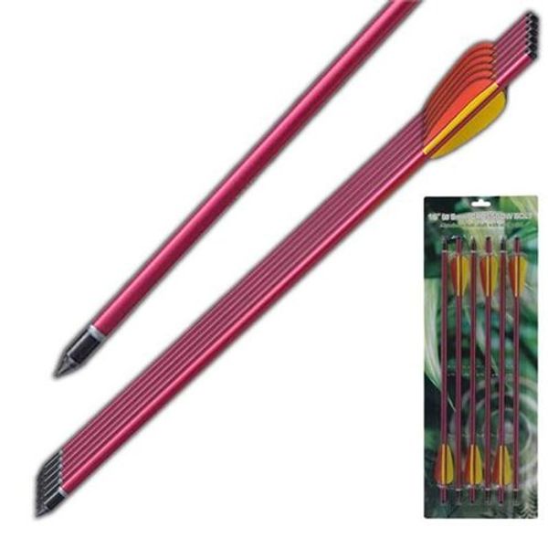 6 PCS 16" Red Aluminum Hunting Crossbow Bow Arrows