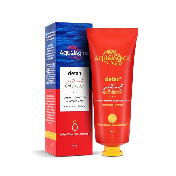 Aqualogica Detan+ Face & Body Scurb with Cherry Tomato | Unisex Formula, Suits All Skin Types | 1.76 Oz/50g