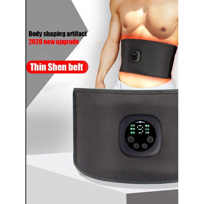 Ems Electric Abdominal Body Slimming Belt Waist Band Smart Abdomen Muscle  Stimulator Abs Trainer Fitness Lose Weight Fat Burn