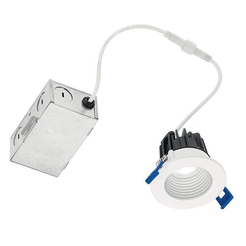 Kichler Direct-to-Ceiling 2 inch Round Mini Recessed 27K Downlight in White