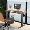 55" Brown Electric Height Adjustable Desk Home Office Standing Computer Table