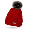 Neverless Women's Knitted Fur Pompom Fur Winter Hat Pom Pom Hat -