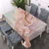 Walmsco Tablecloth Pink Gold Marble Decor For Dining Room Kitchen Rectangular Table Cover 132 * 178cm