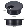 SATINIOR 10 Packs Black Desk Cable Wire Grommet Cord, PC Computer Desk Plastic Grommet Cord, Tidy Cable Hole Cover Organizers (Black,1.5 Inch)