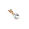 9ct Gold Blue Topaz Round Pendant without chain