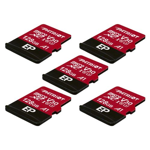 Patriot 128GB A1 Micro SD Card for Android Phones and Tablets, 4K Video Recording - PEF128GEP31MCX 5 Pack Retail