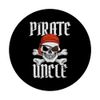 Pirate Uncle Halloween Skull & Crossbones Pirate Eyepatch PopSockets Swappable PopGrip