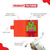 Red Journal Notebook Diary with Soft Lock, A6 Diary Notebook With 70 Decor Cubes, Refillable Notebook, 190 Lined Pages, Diary with Lock