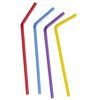 Comfy Package, Flexible Disposable Plastic Drinking Straws - 7.75" High - Assorted Colors [500 Count]