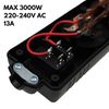 Black Power Strip with 5 Grounded Sockets and On/Off Switch