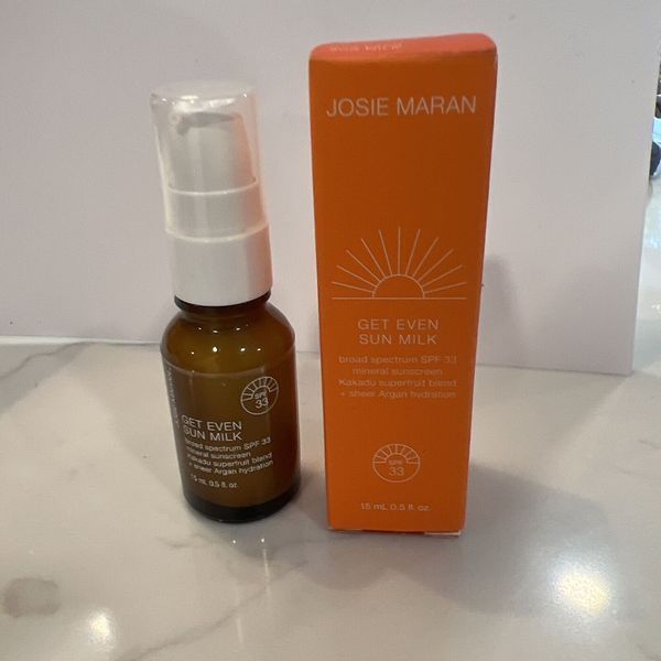 Josie Maran GET EVEN SUN MILK Mineral Sunscreen  SPF33  0.5 oz. ea  NIB