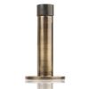 Projecting Door Stop Antique Brass 64mm Wall or Skirting Mounted