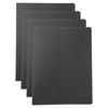 Patikil A5 Binder Cover, 4 Pcs PP 6 Ring Loose Leaf Binder Protector Refillable Notebook Folder, Black
