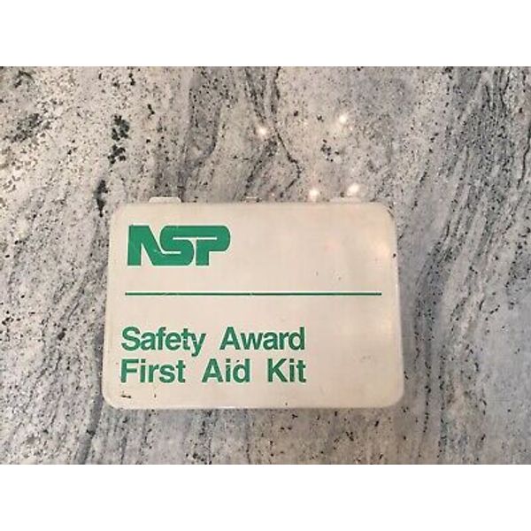 Vintage NSP Northern States Power First Aid Kit Memorabilia Steel White