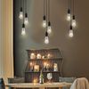 HJXDtech 3 Way Ceiling Pendant Cluster Light Fitting Lights E27 Socket Hanging Light Industrial Ceiling Lights (Black)
