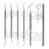6 Pcs Basic Dental Prophy Set Stainless Steel Surgical Veterinary Instrument Kit
