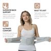 NeoTech Care Adjustable Double Pull Lumbar Brace/Lower Back Belt (Grey, Size M)