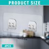 4 Pack Shower Caddy Adhesive Replacement, Strong Adhesive Sticker Hooks for Corn