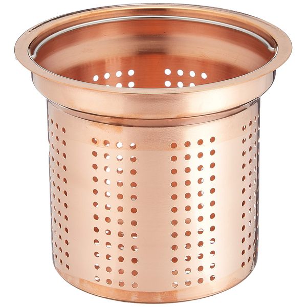 Pearl Metal H-9168 Water Drainer, 5.3 inches (13.5 cm), Drain Opening, Pure Copper, Made in Japan, Antibacterial, Aquasplash