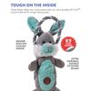 Charming Pet Scrunch Bunch Bunny Interactive Plush Squeaky Dog Tug Toy