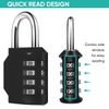 2 Pack x Combination Locker Padlock, 4 Digit Coded Padlock, Gym Lock, School Locker Lock, Weatherproof Combination Lock Outdoor
