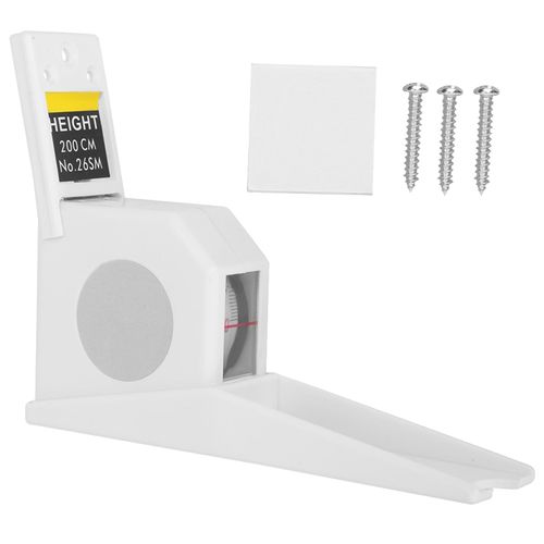 Height Measuring Ruler, 2 Meters Height Stature Meter Retractable Measuring Tape Ruler Metal Measuring Tool for Adults Tallimeter Child Chart (White)